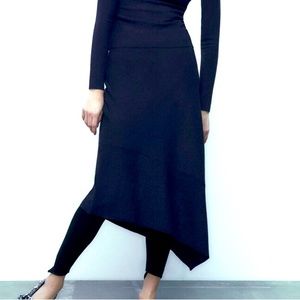 NWT Zara Asymmetrical Blue Ribbed Skirt